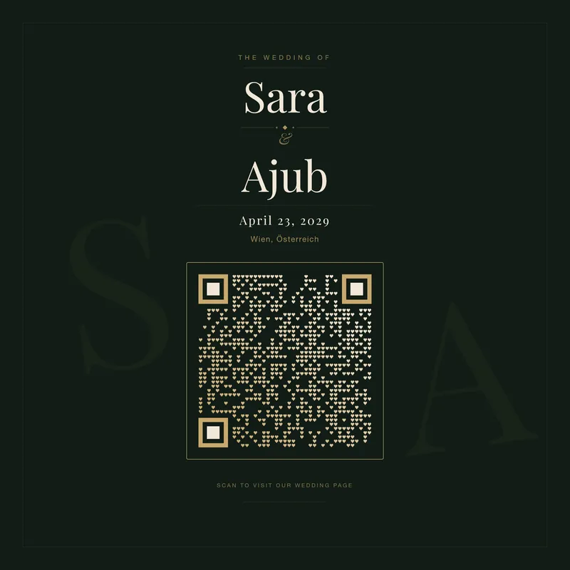 Wedding page template preview